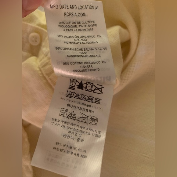 Patagonia AC Butter Yellow and White Plaid Short Sleeve Button Up M - Picture 12 of 12